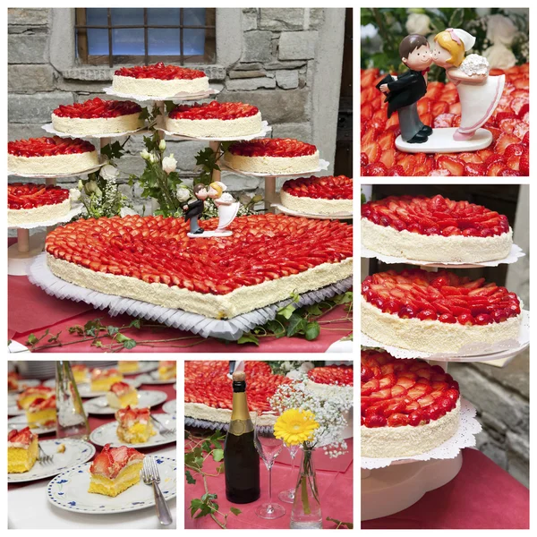 Düğün pastası kolaj — Stok fotoğraf