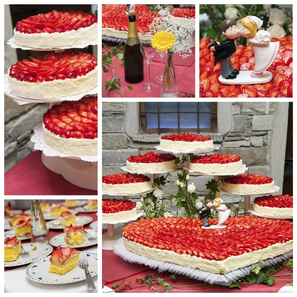 Hochzeitstorten-Collage — Stockfoto