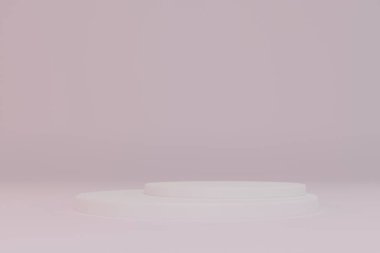 boş beyaz podyum ışık arkaplan, 3d render