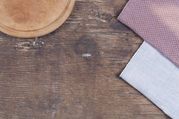 Round kitchen cutting board in  color close-up