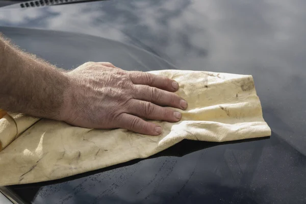 Rubbing Car Washing Dry — Foto de Stock