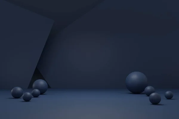 Geometrik şekilli minimalist bir sahne. Bir yazıt için yer