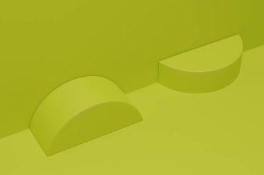 Pastel arkaplan üzerinde ürün sunumu için özel kaide görüntüsü