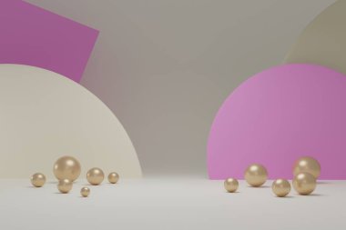 Pastel arkaplan üzerinde ürün sunumu için özel kaide görüntüsü