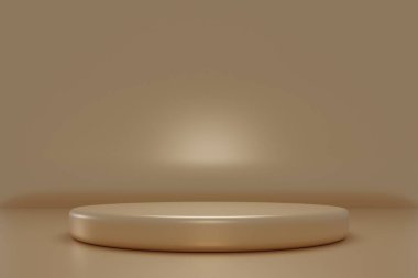 Soyut sahne arkaplanı. 3D silindir podyum. Ürün sunumu. 3D estetik prim kaidesi oluşturur