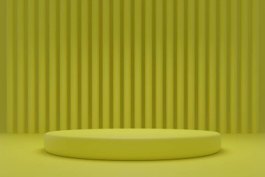 Soyut sahne arkaplanı. 3D silindir podyum. Ürün sunumu. 3D estetik prim kaidesi oluşturur