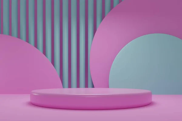Pastel arkaplan üzerinde ürün sunumu için özel kaide görüntüsü