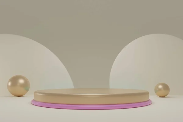 Pastel arkaplan üzerinde ürün sunumu için özel kaide görüntüsü