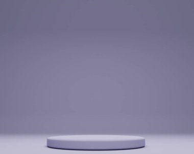 Ürün sunumu taklit ediliyor. Ürün sunumu için en iyi podyum. Kozmetik ürünler standı. 3D silindir podyum. Soyut geometri kavramı. Geometrik olan en küçük sahne. Asgari 3d oluşturma.