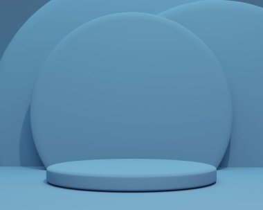 Ürünü göstermek için soyut arkaplan görüntüsü. Geometrik şekilli sahne. Modern minimal tasarımda geometrik formlar. Pastel arka planda 3 boyutlu silindir podyum. Asgari 3d oluşturma.