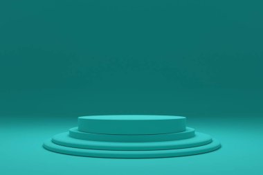 Ürünü göstermek için soyut arkaplan görüntüsü. Geometrik şekilli sahne. Modern minimal tasarımda geometrik formlar. Pastel arka planda 3 boyutlu silindir podyum. Asgari 3d oluşturma.