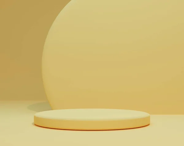 Kozmetik ürünler standı. Podyum sahne kaidesi ya da platformu. Geometrik platformlu 3d arkaplan ürünü podyum sahnesi. 3D sahne gösterisi. 3d resimleme.