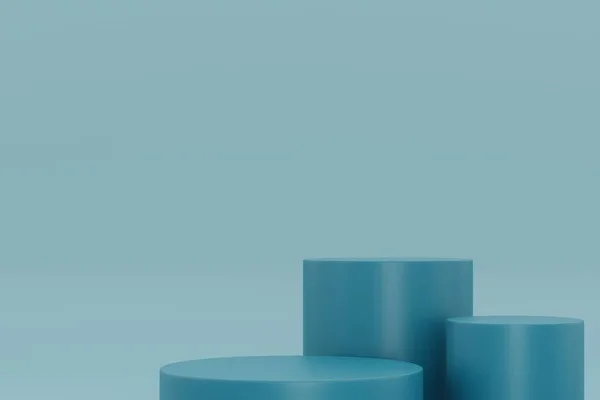 Geometrik platformlu 3d arkaplan ürünü podyum sahnesi. 3D silindir podyum. Ticari geçmiş. Modern minimal tasarımda geometrik formlar. 3d oluşturma.