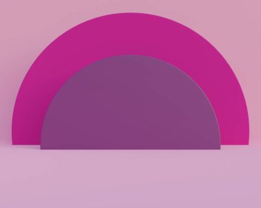 Ürün sunumu. Podyum sahne kaidesi ya da platformu. 3D tasvir. Kozmetik ürünleri göstermek için sahne. Podyum ve soyut arkaplanı olan en küçük sahne. Asgari 3d oluşturma.