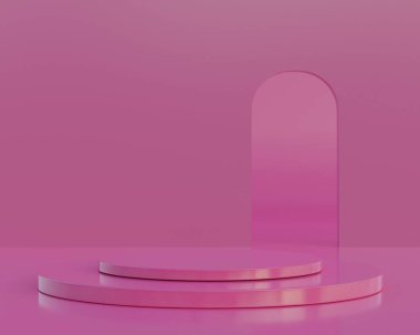 Ürünü göstermek için soyut arkaplan görüntüsü. Soyut arkaplan. Modern minimal tasarımda geometrik formlar. Asgari 3D görüntüleme. Soyut geometri kavramı. 3d resimleme.