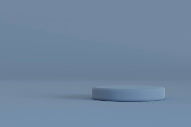 Round stand podium for the presentation of commercial products and cosmetics Scene with abstract background to show a product. 3d rendering.