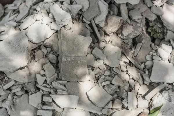 Old Cracked Cement Construction Debris Close Construction Waste — Zdjęcie stockowe