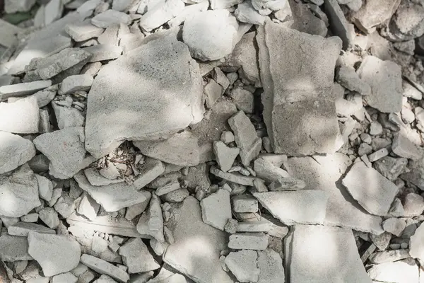 Old Cracked Cement Construction Debris Close Construction Waste — Stok fotoğraf