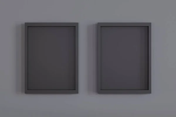 Wall frame template, 3d render of a square frame 3d rendering 3d image