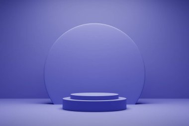 3D silindir podyum. Kozmetik ürün sunumu için asgari soyut arkaplan. 3D görüntüleme. Soyut arkaplan. 