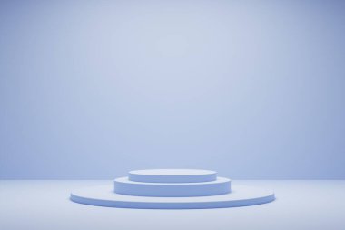 3D silindir podyum. Kozmetik ürün sunumu için asgari soyut arkaplan. 3D görüntüleme. Soyut arkaplan. 