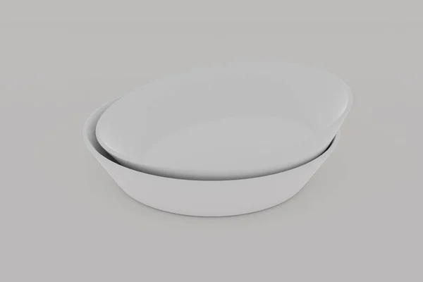 Glasplatta Solid Isolerad Bakgrund Köksutrustning Närbild Realistisk Återgivning — Stockfoto