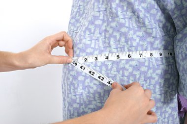 Expecting Mom's Belly Being Measured clipart