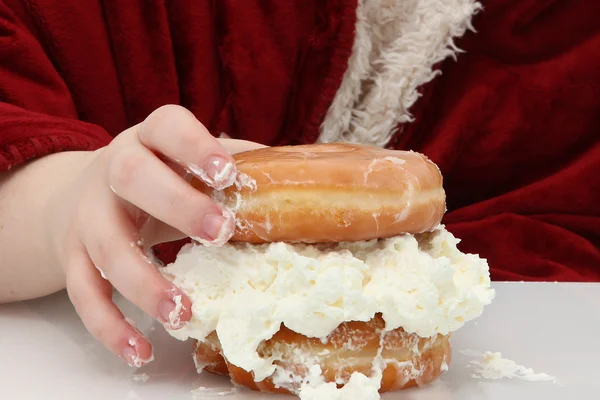 Donut-Sandwich — Stockfoto