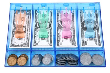 nakit oyuncak kağıdı çizmek ve usd para sikke