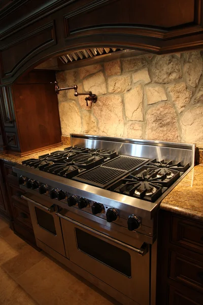 Tennesee Home Fornello e forno a gas in acciaio inossidabile — Foto Stock