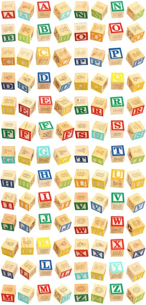 Alphabet Blocks A thru Z — Stock Photo, Image