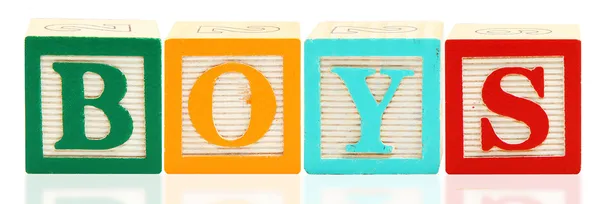 Alphabet Blocks BOYS — Stock Photo, Image