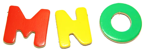 Colorful Magnetic Letters M N O — Stock Photo, Image