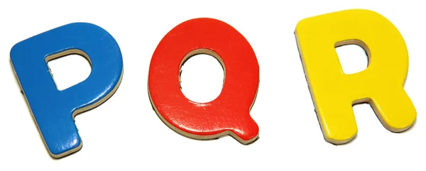 Colorful Magnetic Letters P Q R — Stock Photo, Image