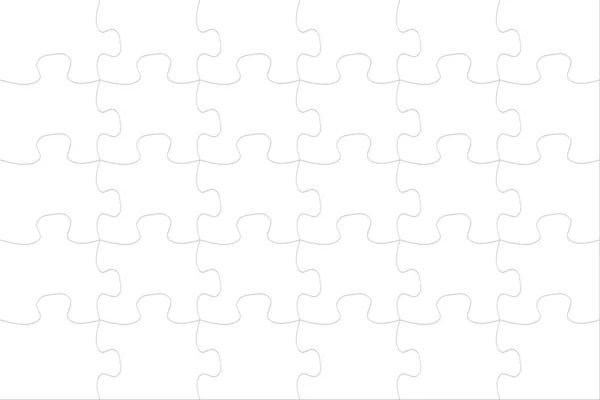 Blank White Puzzle Outline — Stock Photo, Image