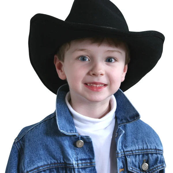 Adorable chapeau de cow-boy de quatre ans — Photo