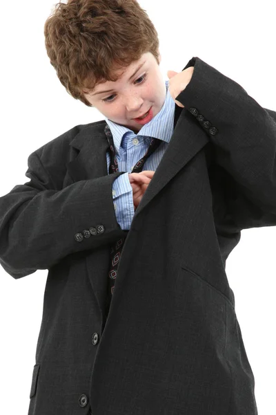 Junge im Baggy Anzug — Stockfoto