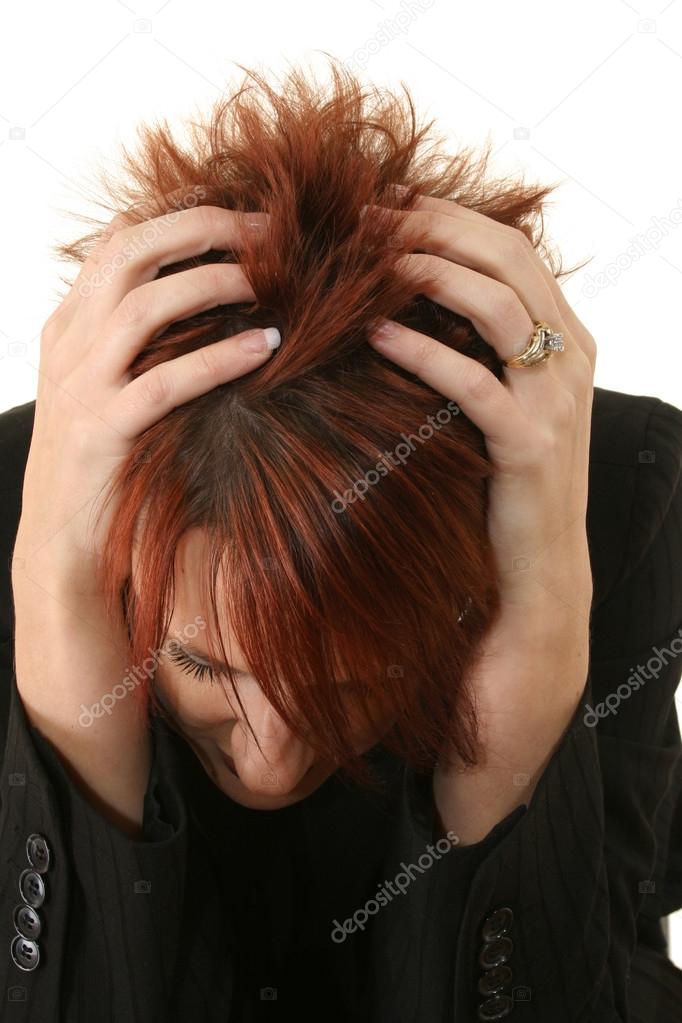 Red-headed Woman Scratching