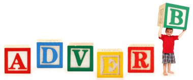 Alphabet Blocks ADVERB clipart