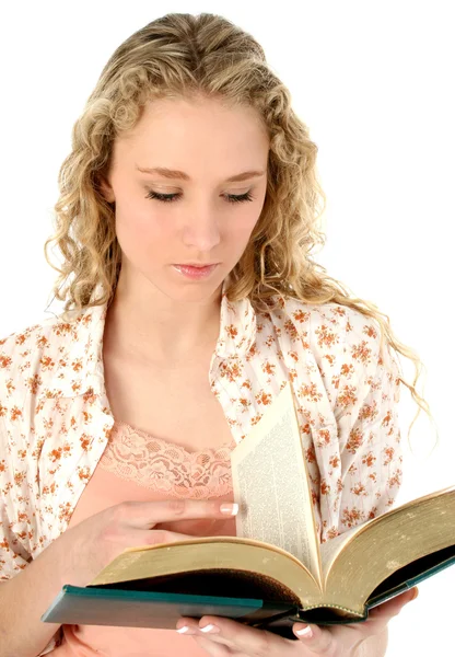 Hermosa joven con libro — Foto de Stock