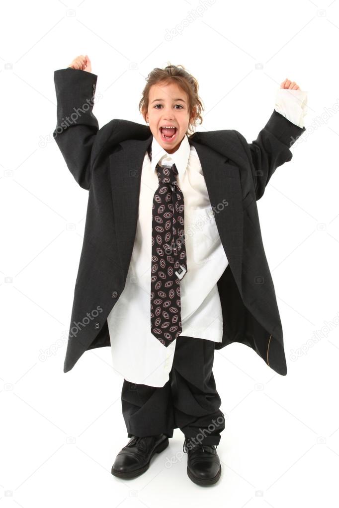Child in Oversized Suit