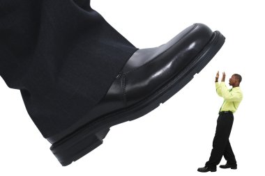 Adım rekabeti Stomping işadamı ayak
