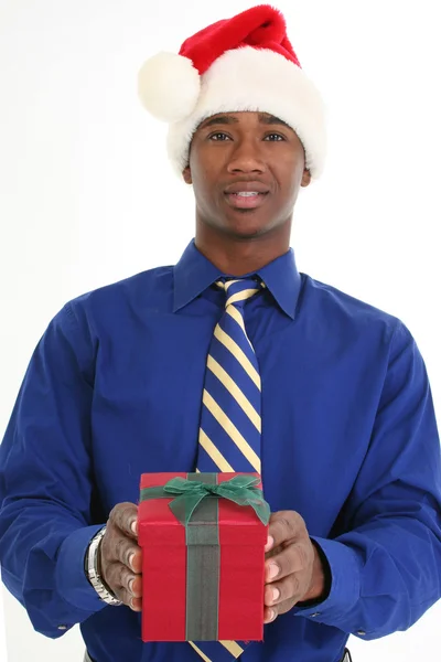 Attractive Man Giving Gift — Stock Photo, Image