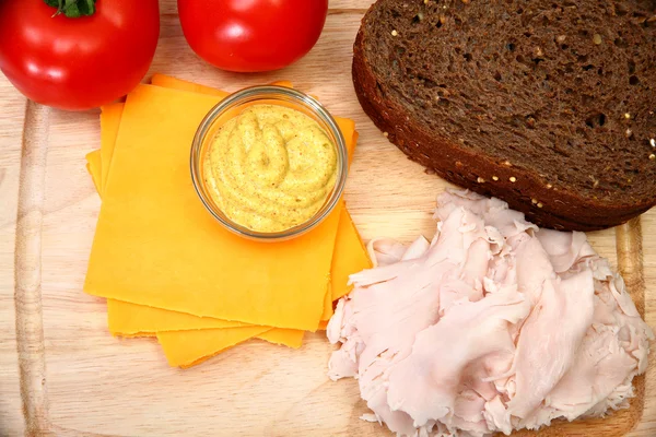 Türkiye sandviç malzemeler — Stok fotoğraf