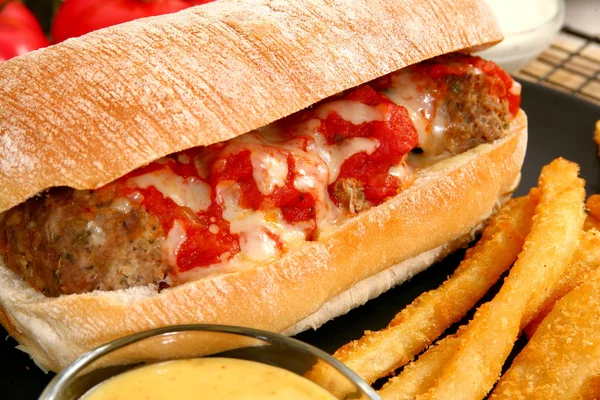 İtalyan köfteli sandviç — Stok fotoğraf