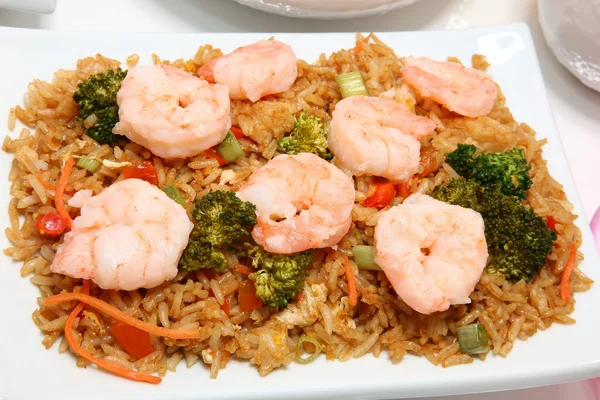 Asiático camarão frito arroz — Fotografia de Stock