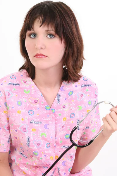 Linda jovem enfermeira americana — Fotografia de Stock