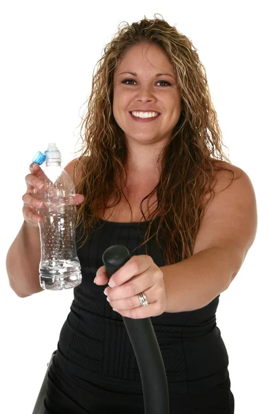 Schöne Frau mit Wasser — Stockfoto