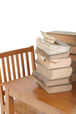 Old Law Books on Table clipart