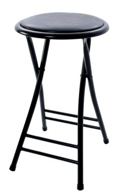 Dört bacaklı dışkı beyaz siyah